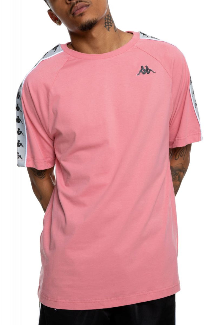 Kappa 222 BANDA COEN MAN TEE SHIRT Men’s - PINK-GREYSILVER-BLK - Moesports