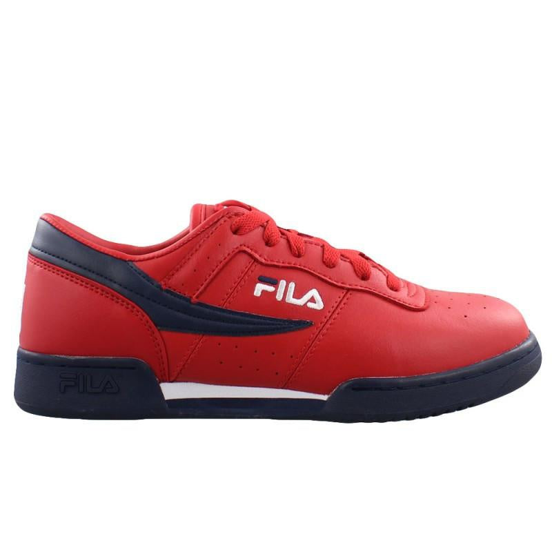 Mens Fila Squad Athletic Shoe - White / Navy / Red