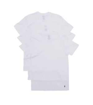 Polo Ralph Lauren CREWNECK CLASSIC FIT T-Shirt 3 PACK Men’s - WHITE - Moesports