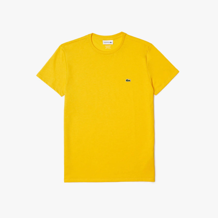 LACOSTE Regular fit CREW NECK T-SHIRT Men’s -YELLOW 6XP