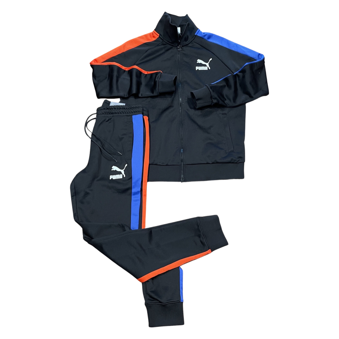 Puma ICONIC T7 TRACKSUIT Men's - PUMA BLACK-ROYAL SAPPHIRE