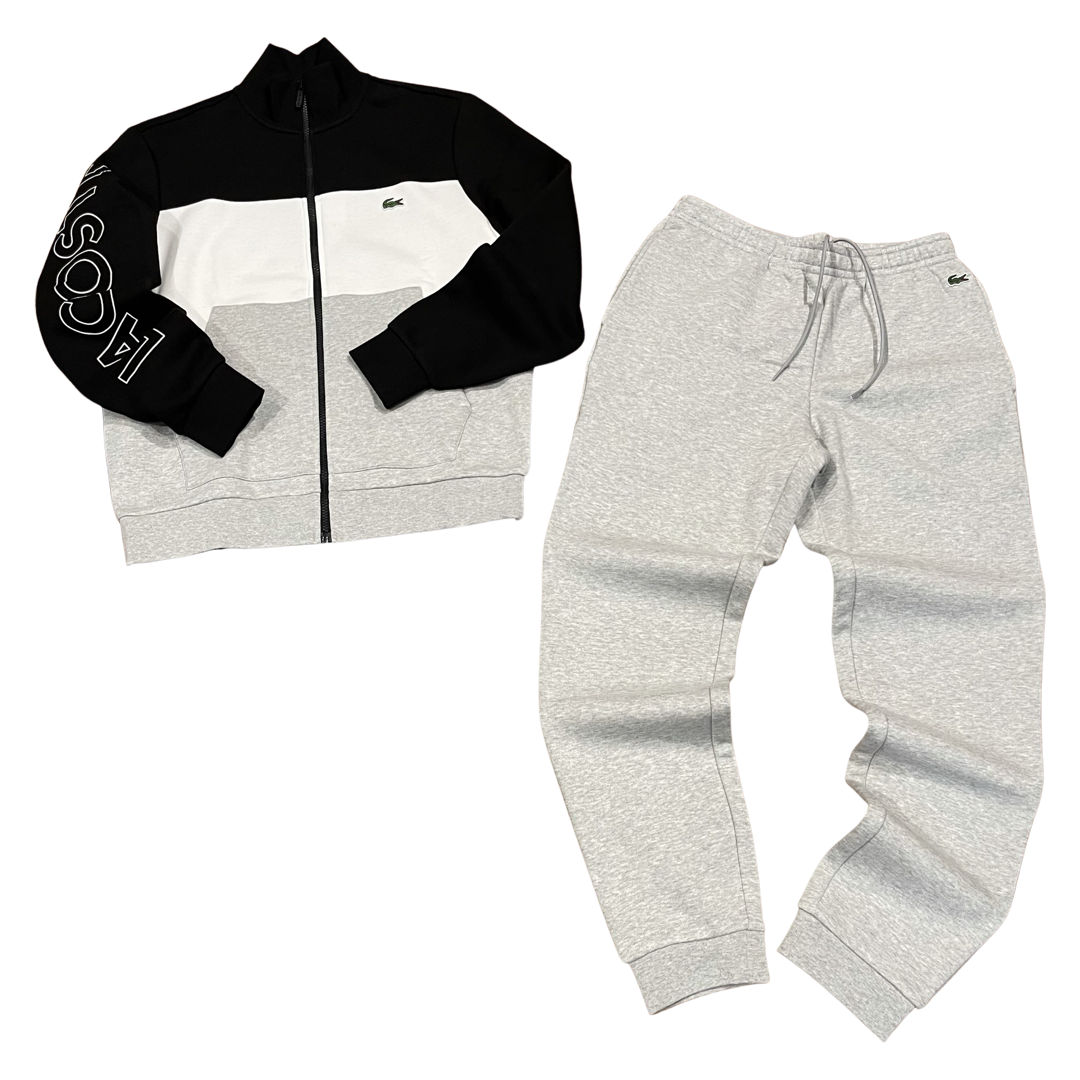 Lacoste tracksuit white best sale