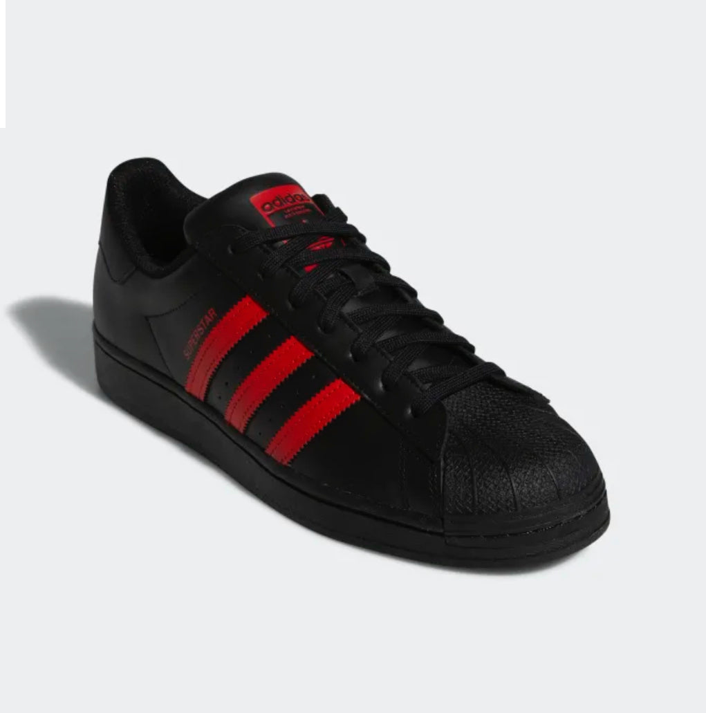 Adidas originals superstar red and black Clearance