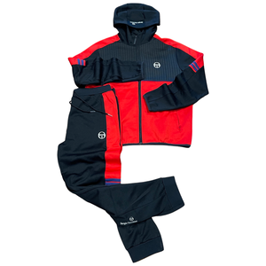 Red sergio tacchini tracksuit on sale
