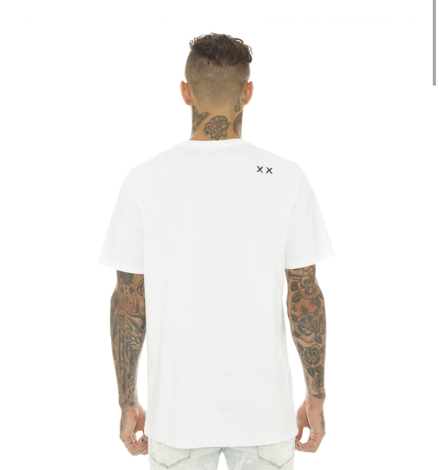 Cult of Individuality CASH FROM CHAOS  SHORT SLEEVE CREW NECK TEE Men’s -WHITE