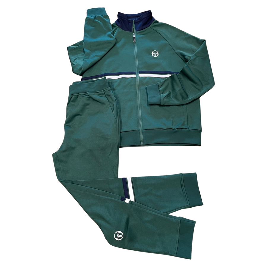 SERGIO TACHINNI DALLAS  TRACK SUIT - MEN’S- DARK GREEN/MARITIME BLUE