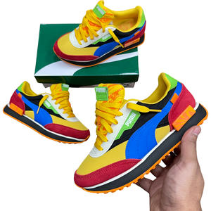 Puma FUTURE RIDER CANDY BAR Junior s POWER RED ULTRA BLUE YELLOW