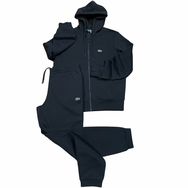 Black best sale lacoste sweatsuit