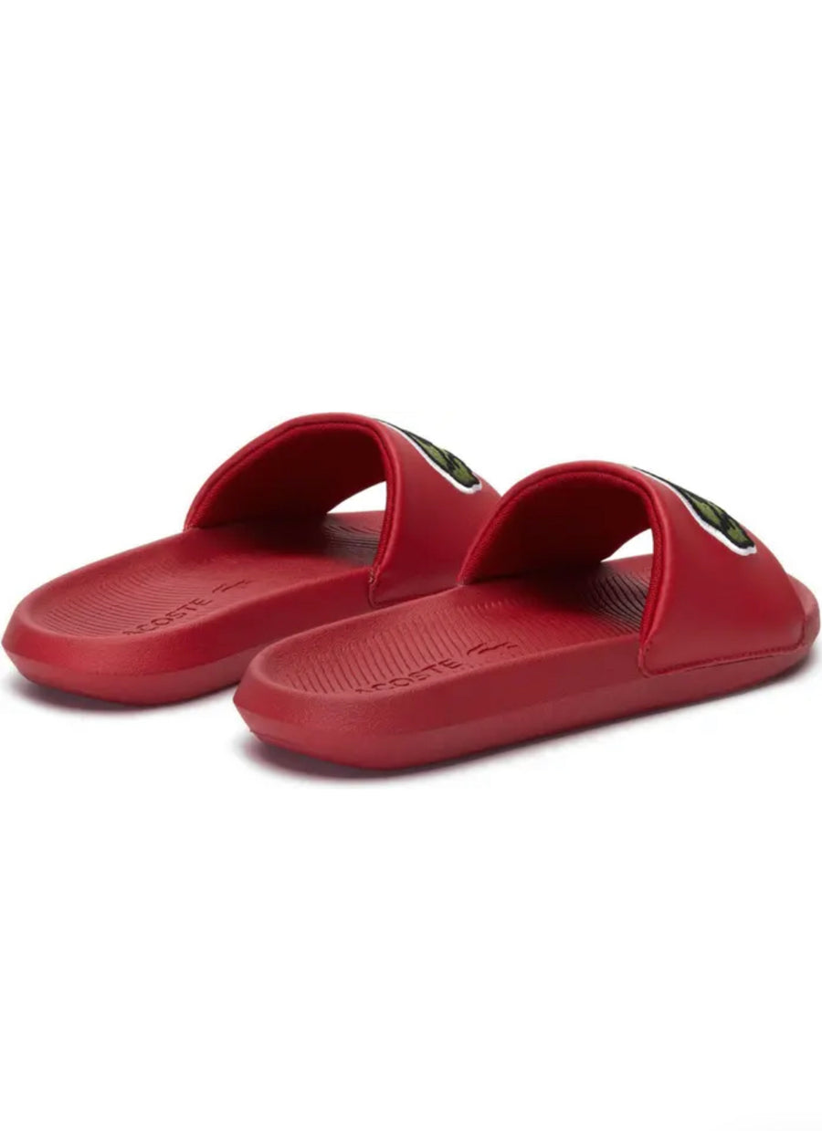 LACOSTE BIG GATOR SLIDES MENS - RED