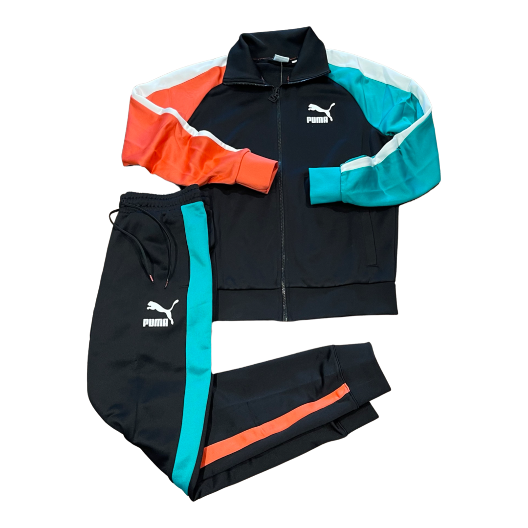 Puma ICONIC T7 TRACKSUIT Men's - BLACK - FANDOM