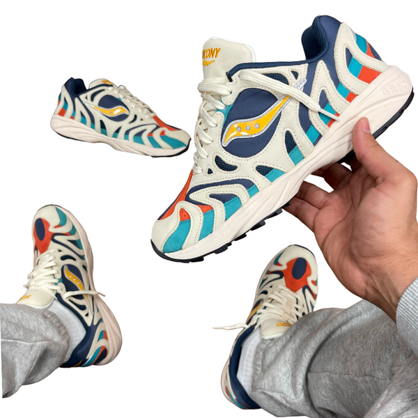 Grid Azura 2000 White zipper Orange Black