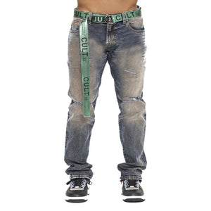 Cult of Individuality ROCKER SLIM BELTED STRETCH JEAN Men’s - Hive