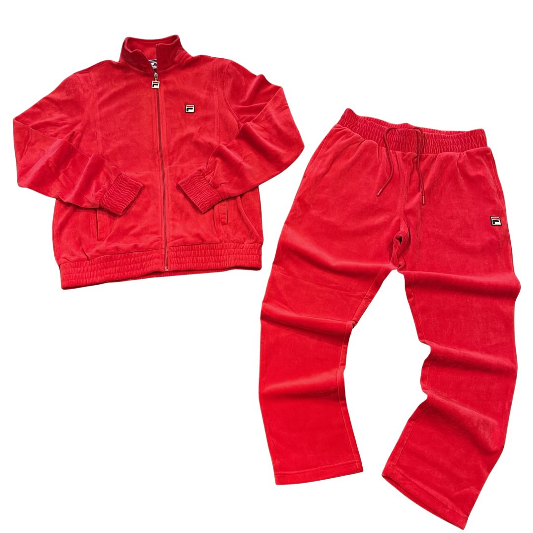 Fila hot sale sweatsuit red