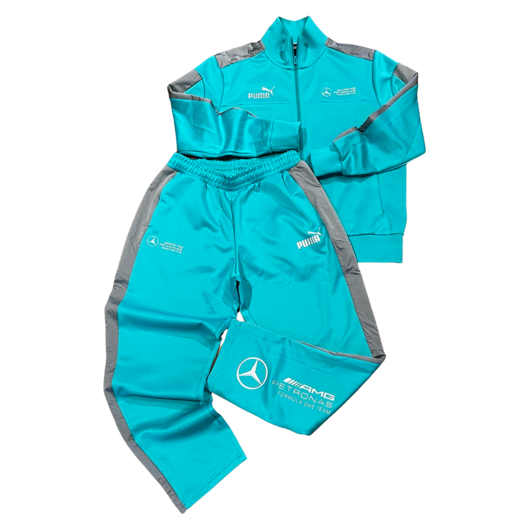 Puma MERCEDES BENZ AMG MPF1 MONOCHROME TRACKSUIT Men's - SPECTRA GREEN