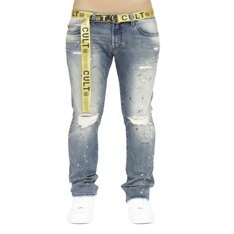 Cult of Individuality ROCKER SLIM BELTED STRETCH JEAN Men’s - NIMBUS