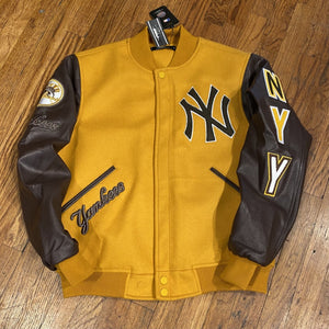Pro Standard LUXURY ATHLETIC COLLECTION JACKET NEW YORK YANKEES Men’s-WHEAT/BROWN