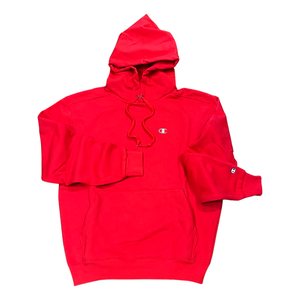 CHAMPION SUPER FLEECE SMALL LOGO CONE HOODY RED Moesports