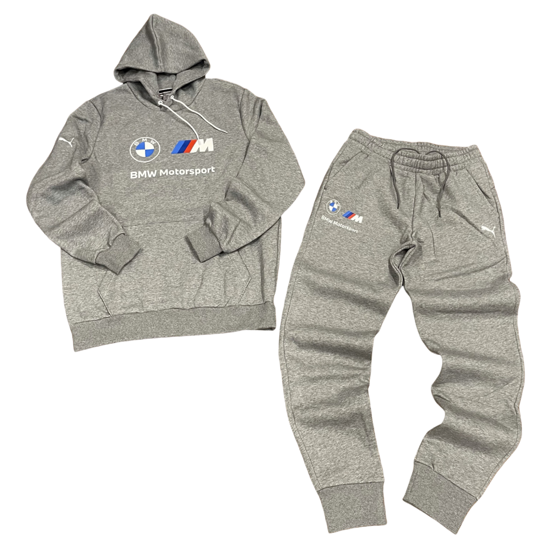 衝撃の激安コスパ・掘り出し物も Men's SWEATSUIT ESSENTIALS BMW Puma -medium heather gray ウォーキング・ランニングウェア
