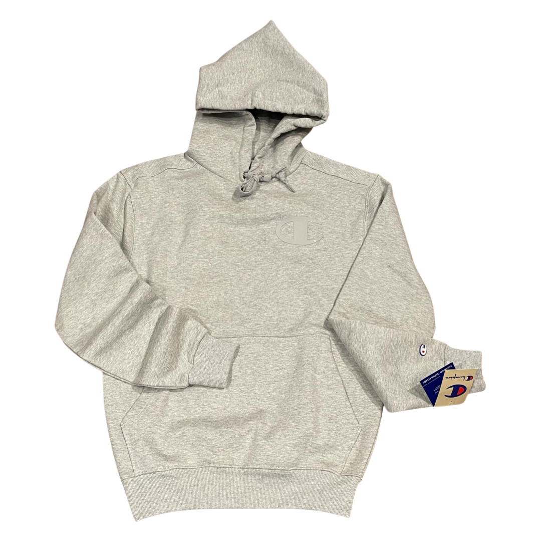 CHAMPION SUPER FLEECE BIG LOGO CONE HOODY GREY Moesports