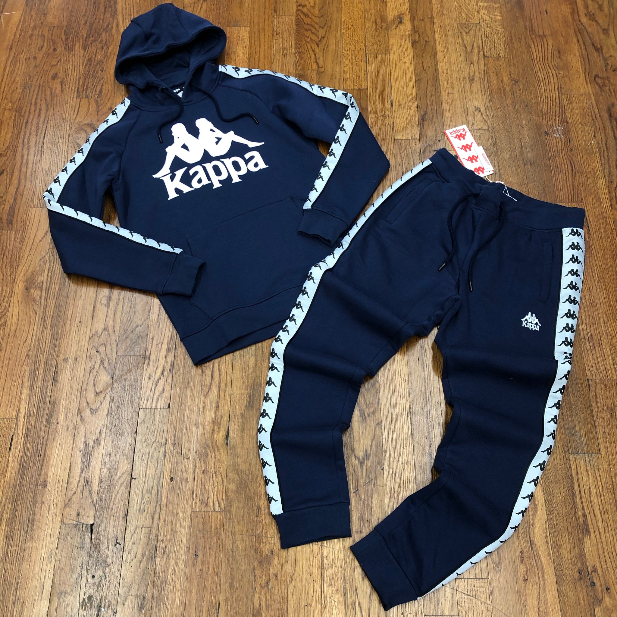 Kappa 222 BANDA HURTADO SLIM FIT SWEATSUIT Men's BLUE MARINE