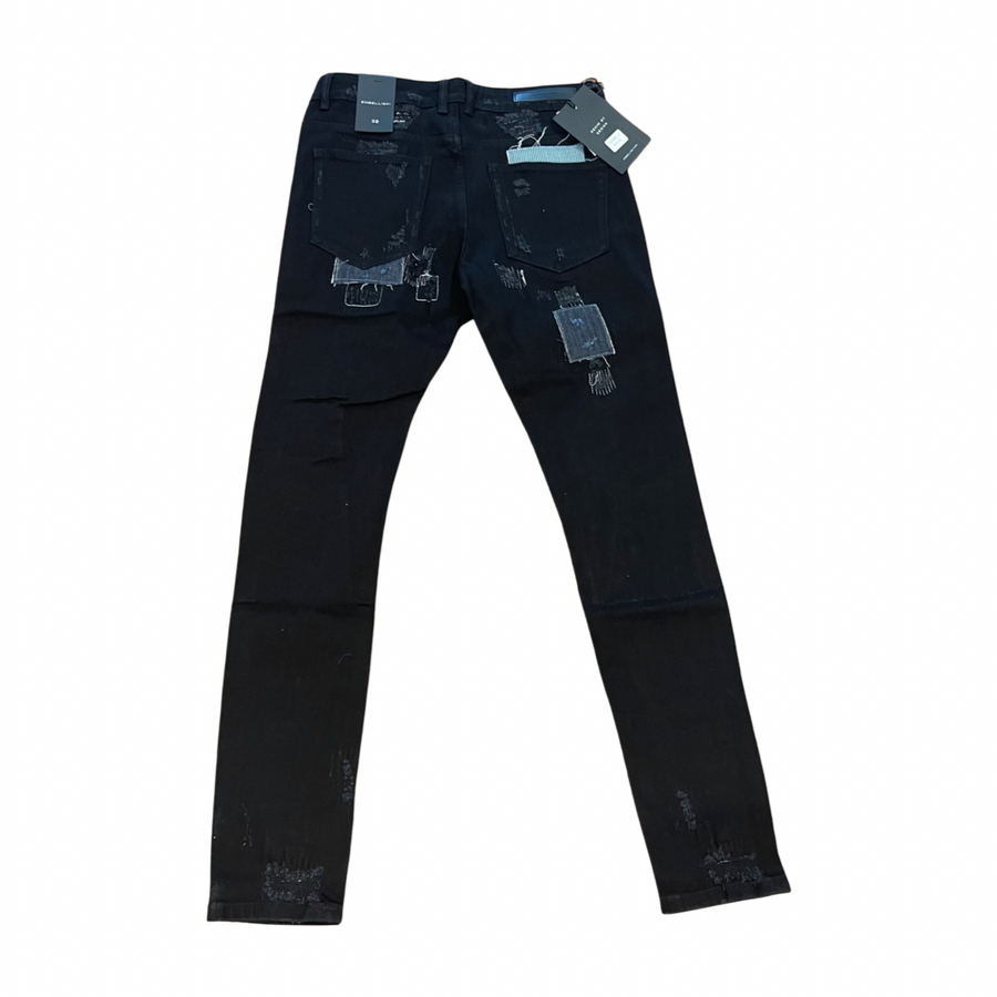 Embellish Jeans PATCHWORK SILAS DENIM  Men’s - BLACK-BLACK