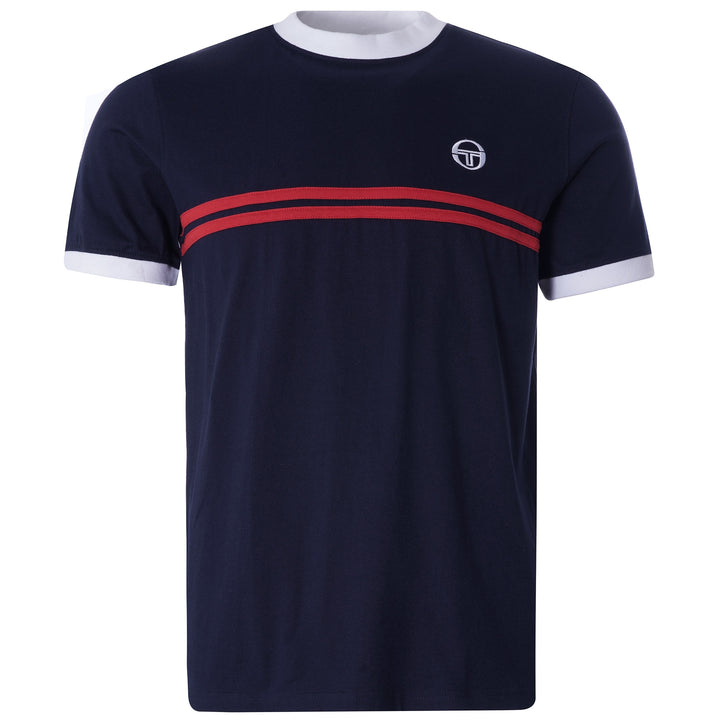 Sergio Tacchini SUPERMAC 3 TEE T-SHIRT Men’s - NAVY/RED/WHITE