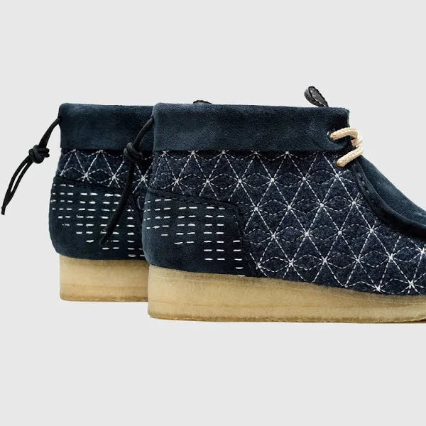 Clark’s WALLABEE BOOT Men’s - NAVY SASHIKO