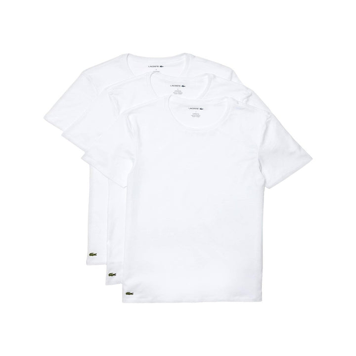 LACOSTE  CREW NECK SLIM FIT T-Shirt 3 PACK Men’s - WHITE